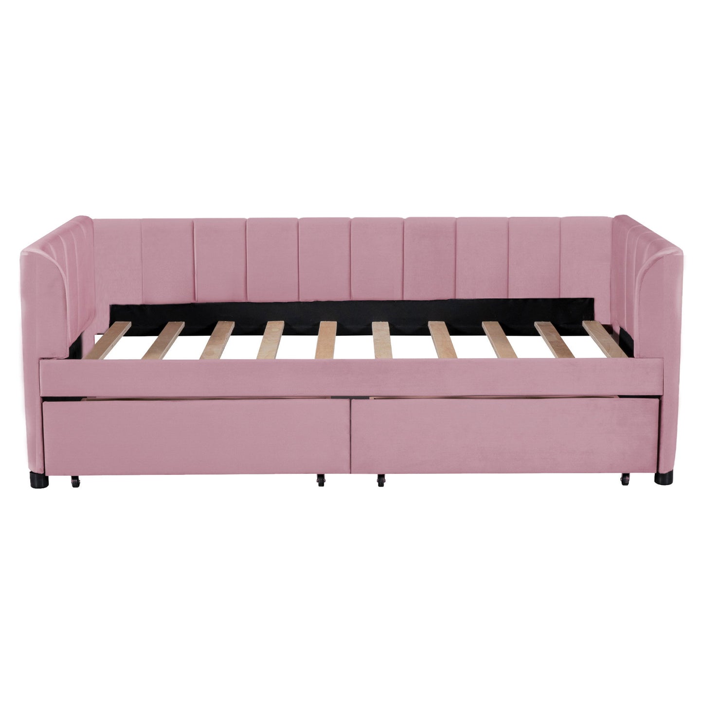 Upholstered Daybed With Ergonomic Design Backrest