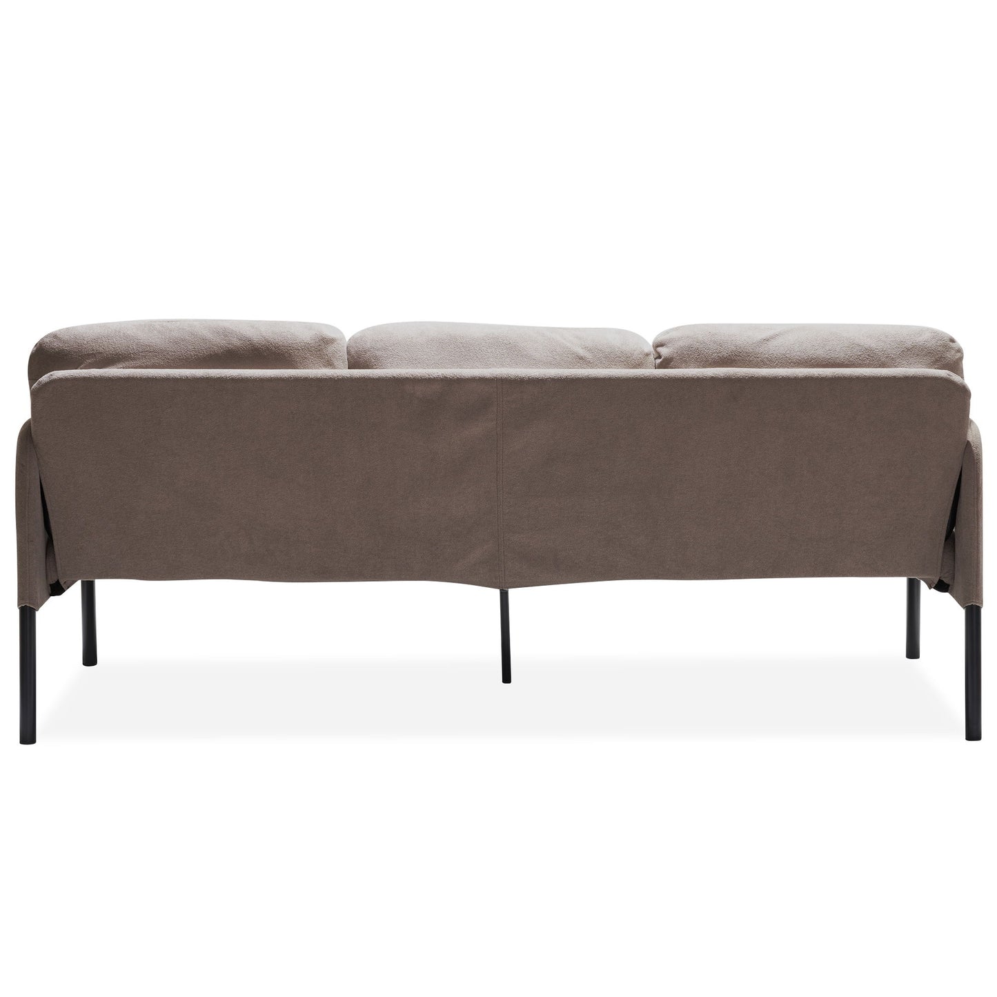 Modern L Shaped 3 Seater Sofa With Ottoman, Upholstered Couch For Small Spaces