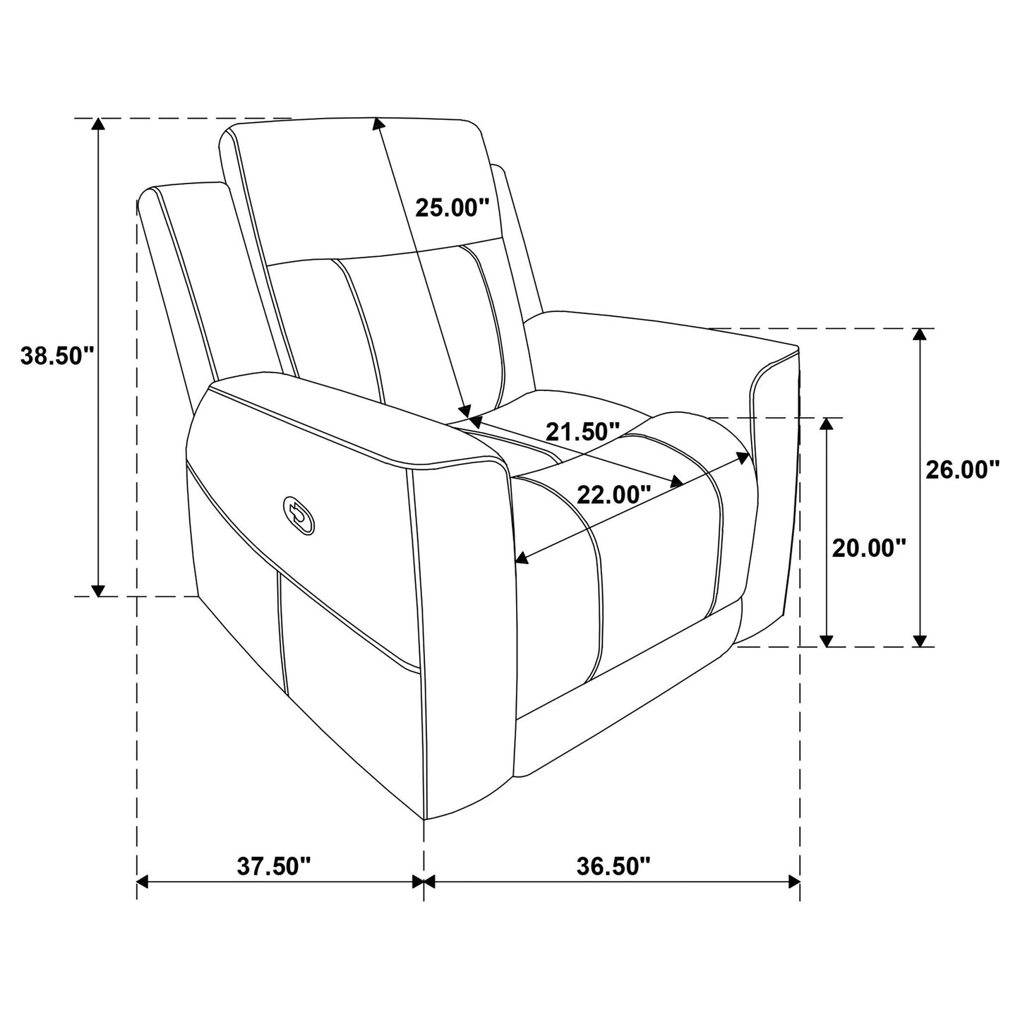 Slater - Upholstered Recliner Chair With Manual Recline - Taupe