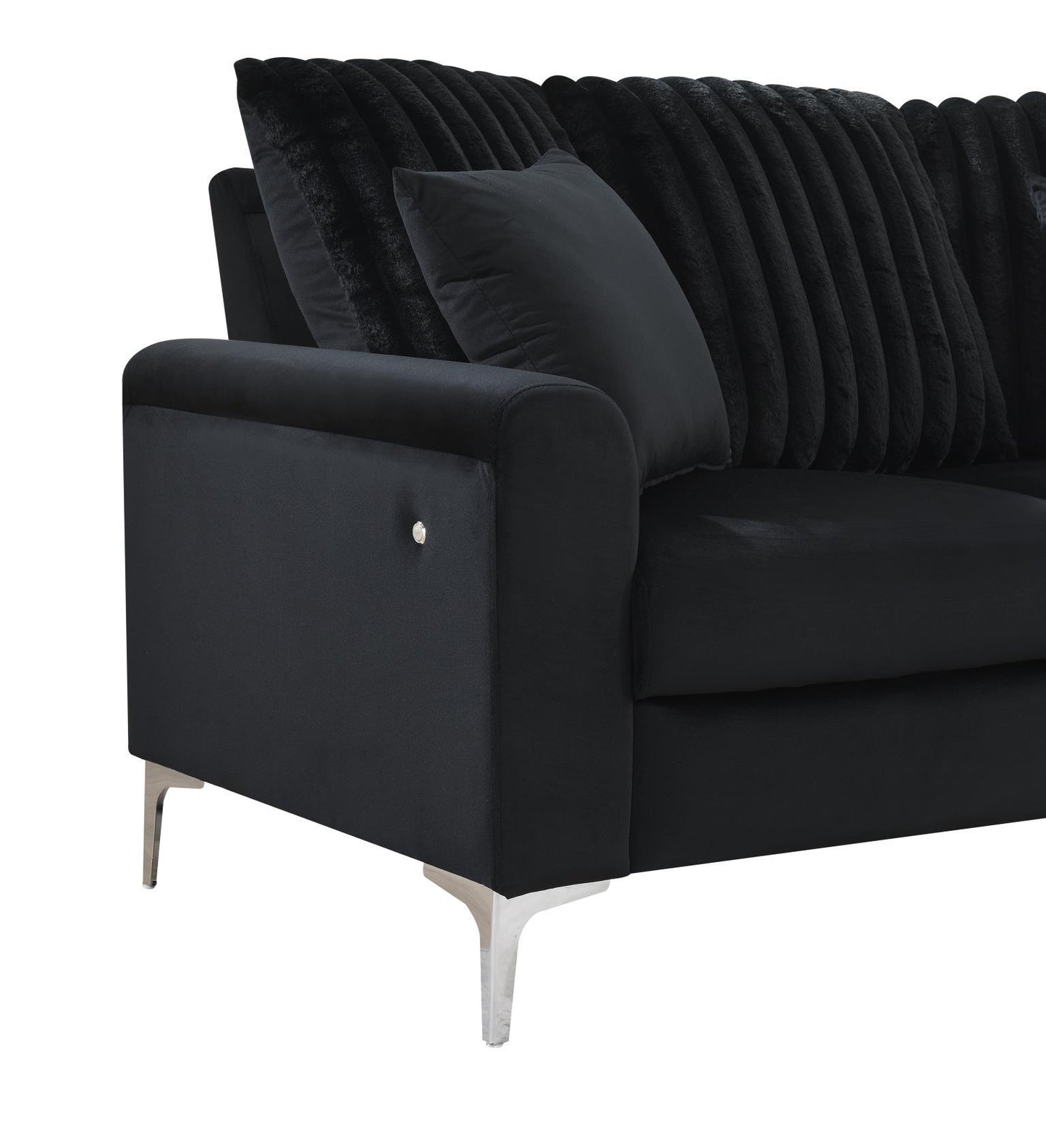 U380 - 2 Piece LED Sectional - Black
