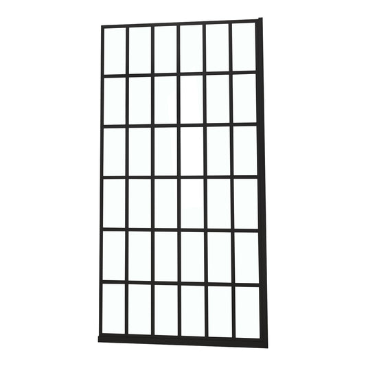 Frameless Fixed Shower Door, Open Entry Design