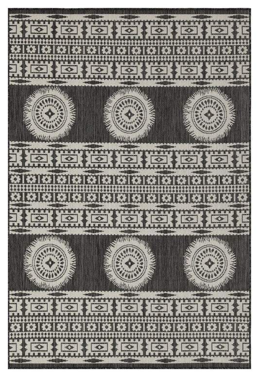 Sunshine - 5'3" X 7'3" Indoor, Outdoor Area Rug Polypropylene - Anthracite