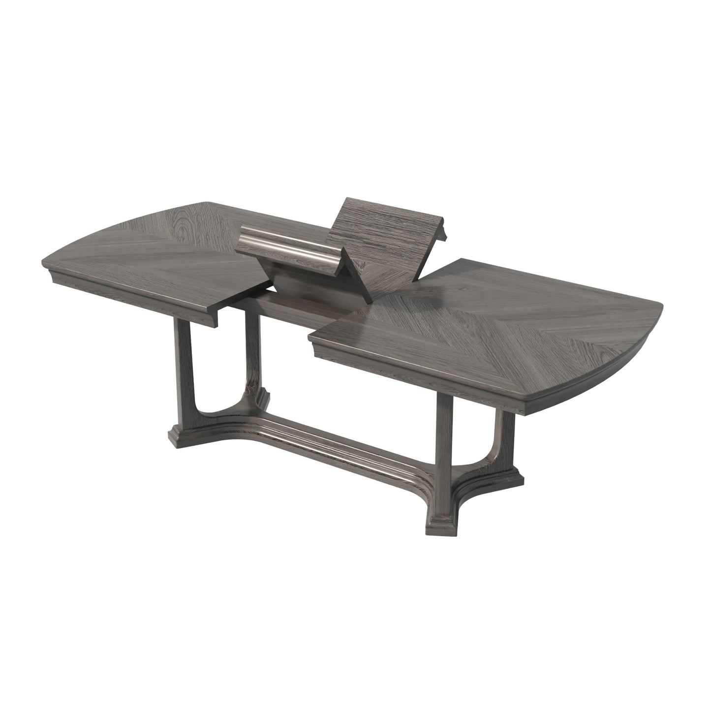 Arcus - Rectangular Dining Table With Butterfly Leaf - Charcoal Gray