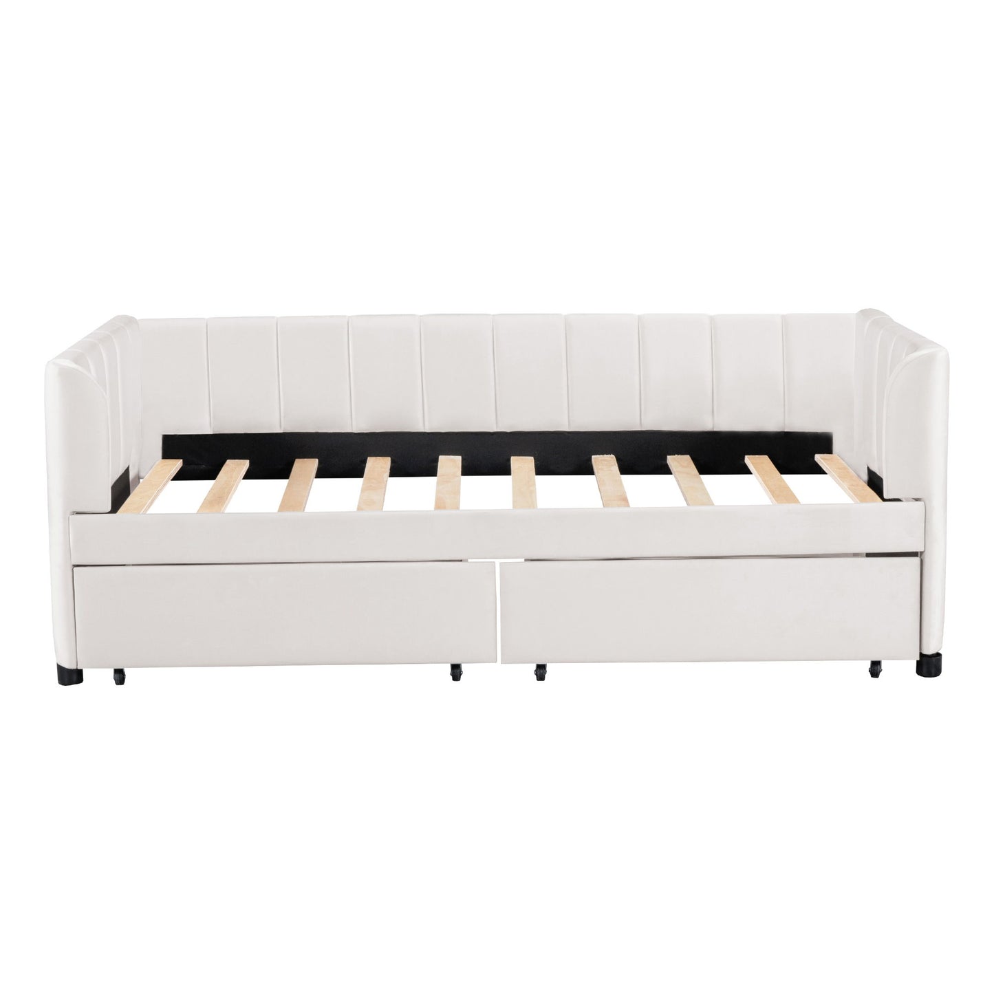 Upholstered Daybed With Ergonomic Design Backrest