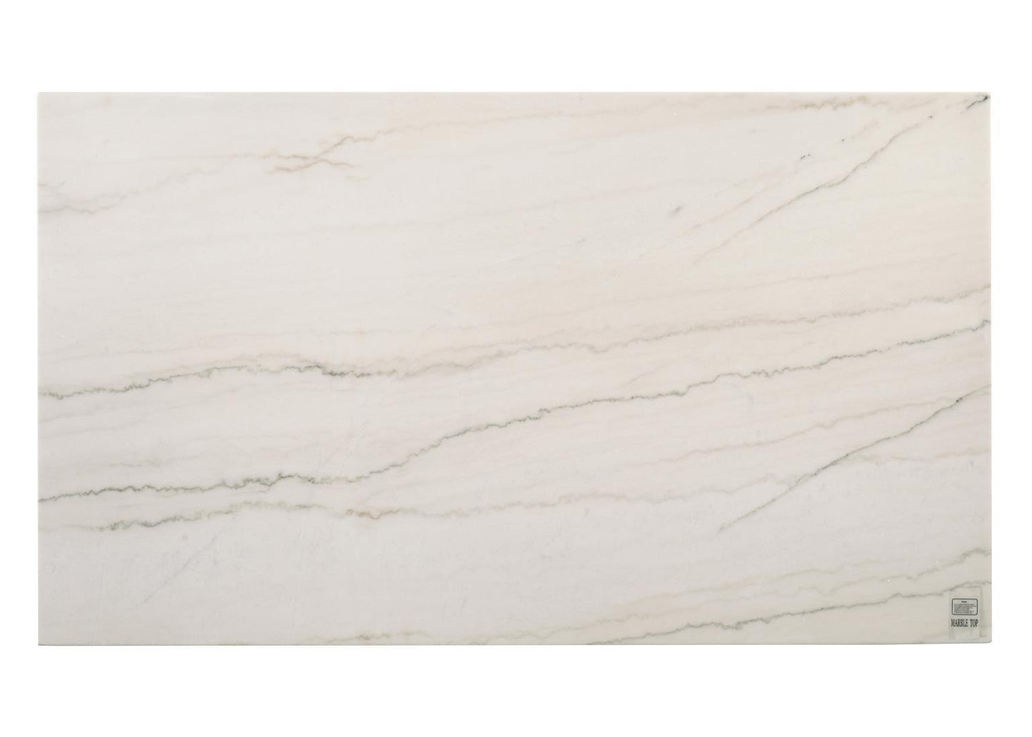 D074 - Rectangular Dining Table - Dark Dry Brush / Bianco Crown Marble