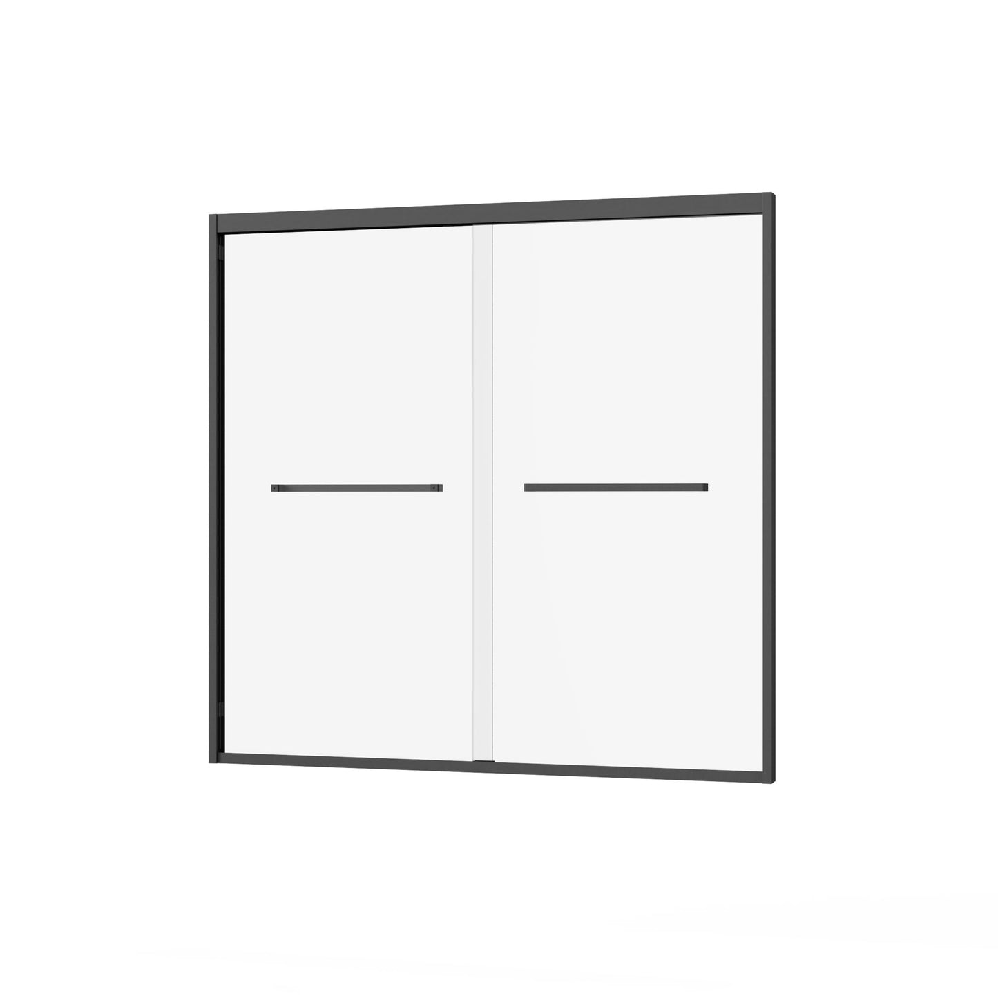 Goodyo - Double Sliding Bathtub Shower Door With Sgcc Clear Tempered Glass