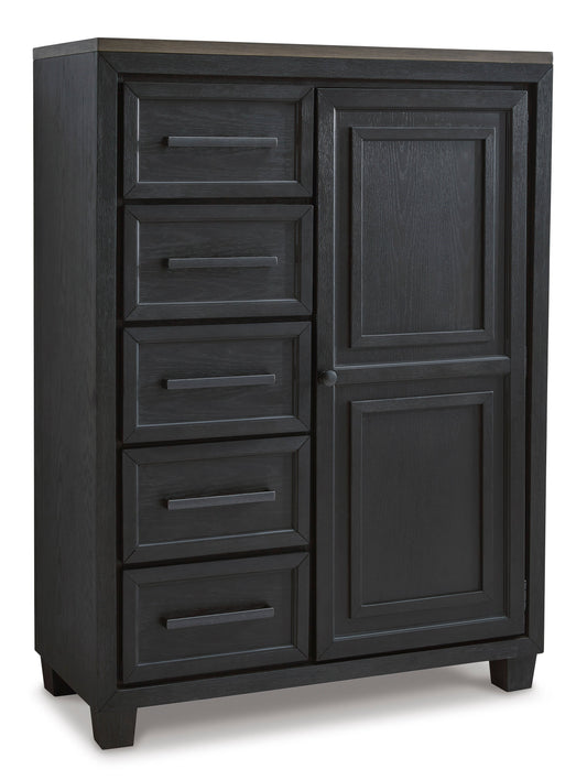 Contemporary 5-Drawer Door Chest