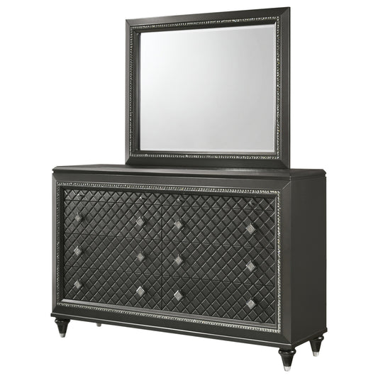 Giovani Glam 8-Drawer Dresser and Mirror Set