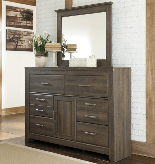 6-Drawer & 1-Door Dresser and Mirror Set