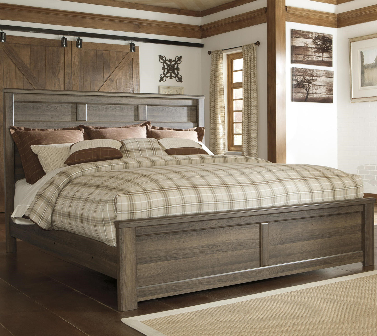 Transitional King Panel Bed