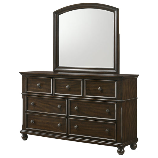 Traditional Dresser Mirror with Curved Top