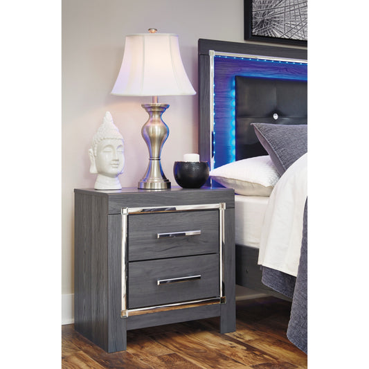 2 Drawer Nightstand with USB and Wireless Charging