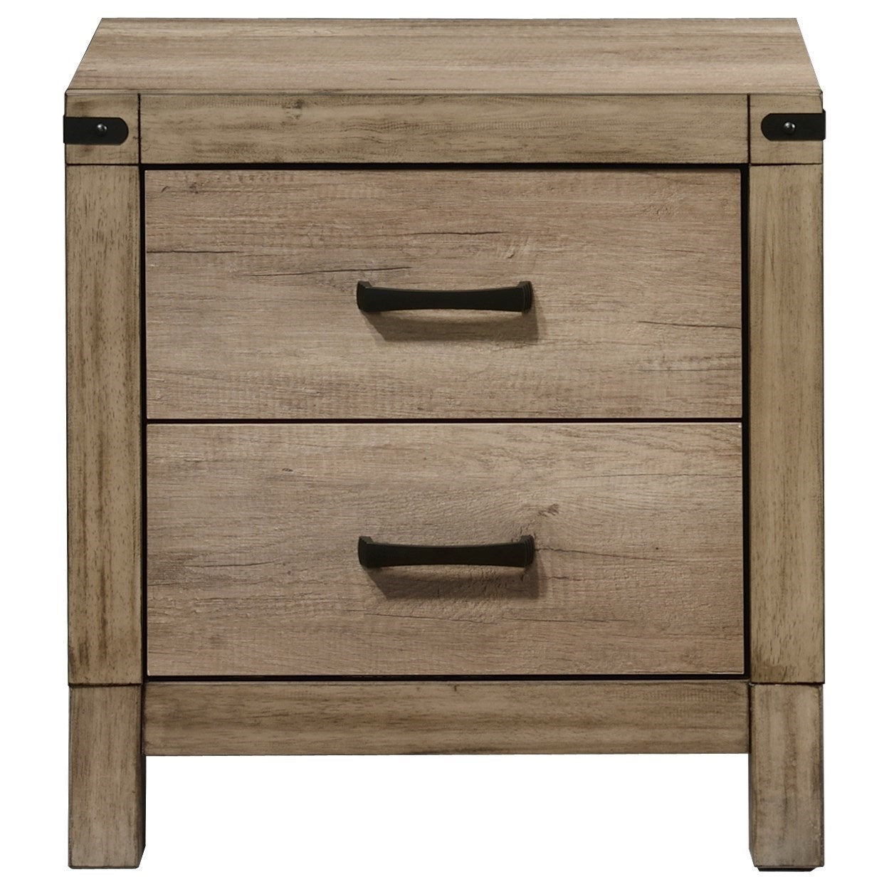 Contemporary Tall Two Drawer Night Stand