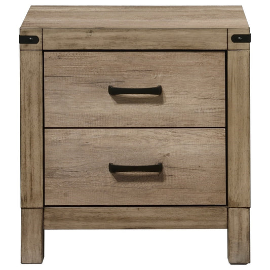 Contemporary Tall Two Drawer Night Stand