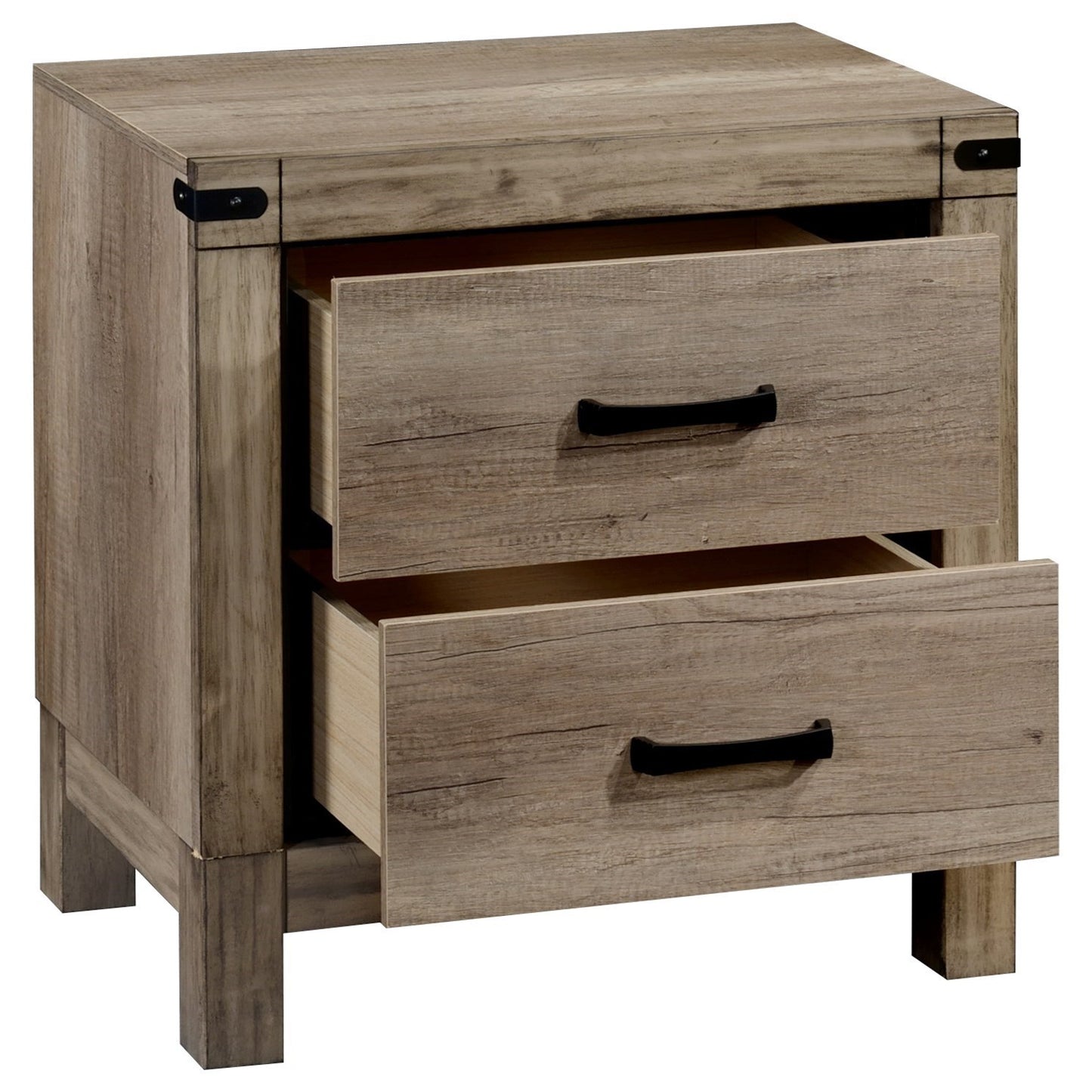 Contemporary Tall Two Drawer Night Stand