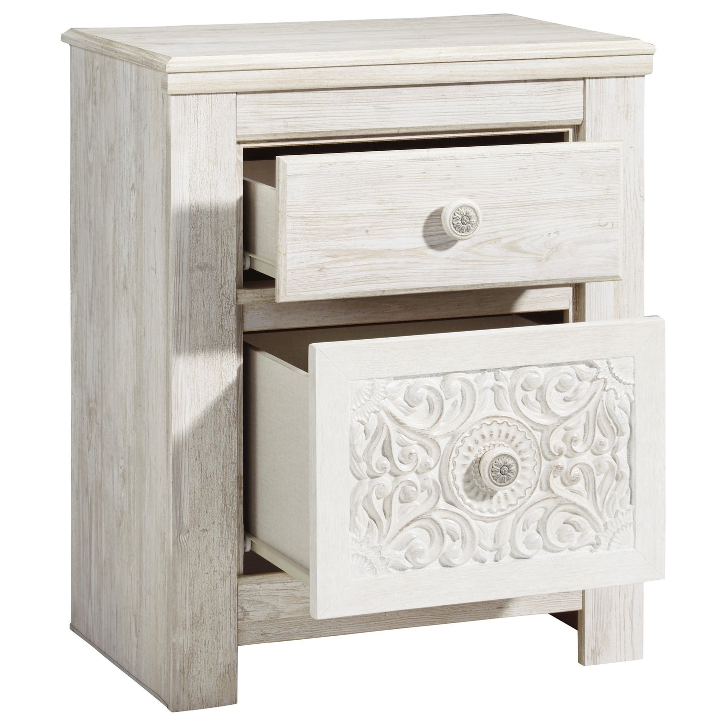 2-Drawer Nightstand with USB Port