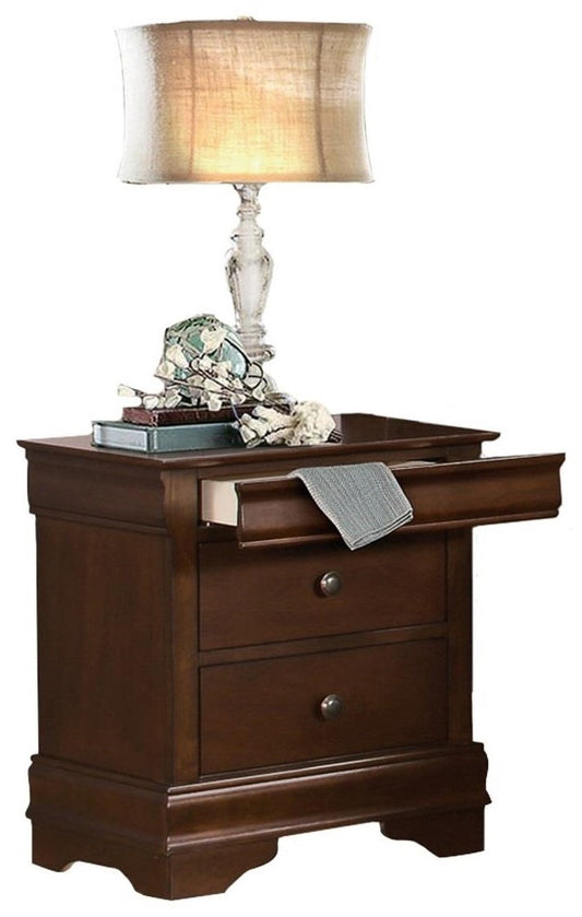 Traditional 3-Drawer Nightstand with Hidden Felt-Lined Jewelry Drawer