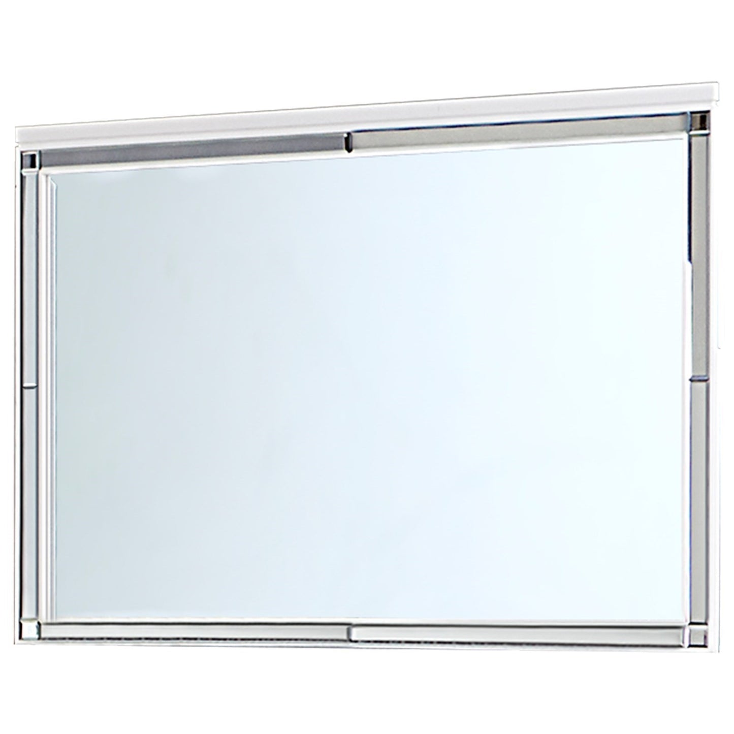 Glam Mirror with Mirrored Inlay Frame