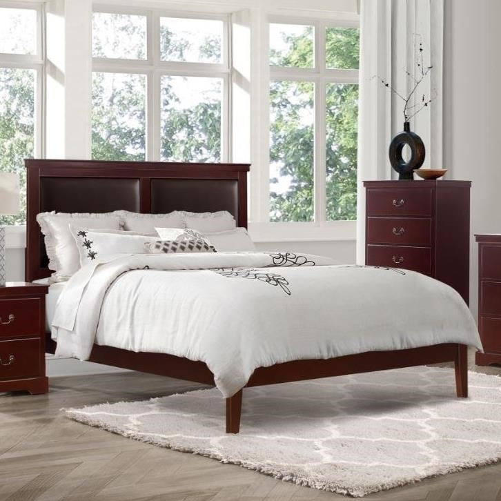 Transitional Queen Upholstered Bed