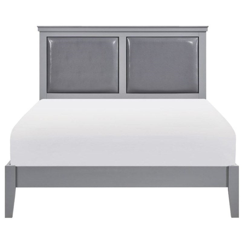 Transitional California King Upholstered Bed