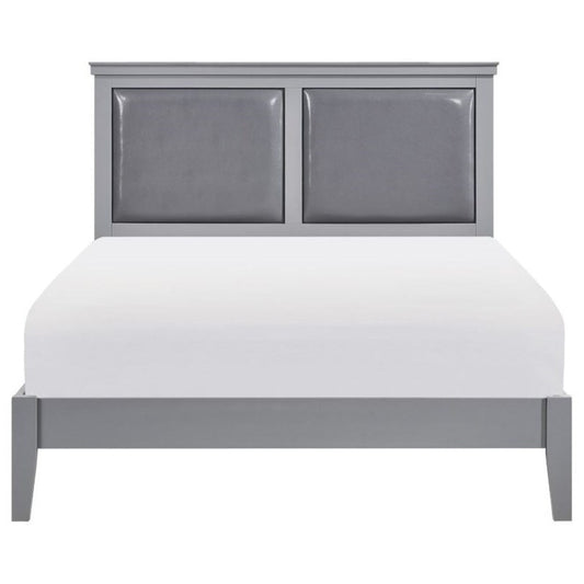 Transitional California King Upholstered Bed