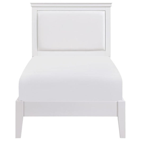 Transitional Twin Upholstered Bed