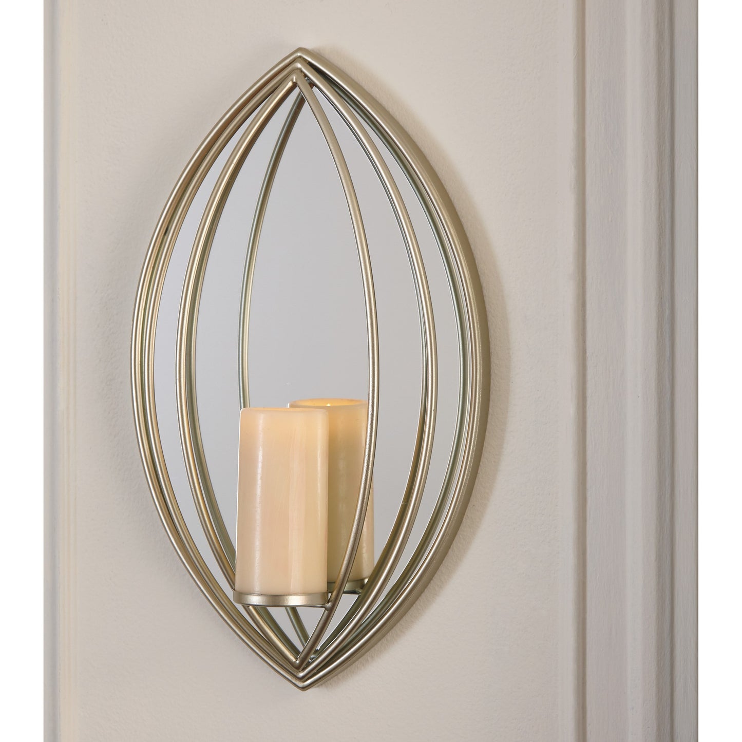 Donnica Silver Finish Wall Sconce/Mirror