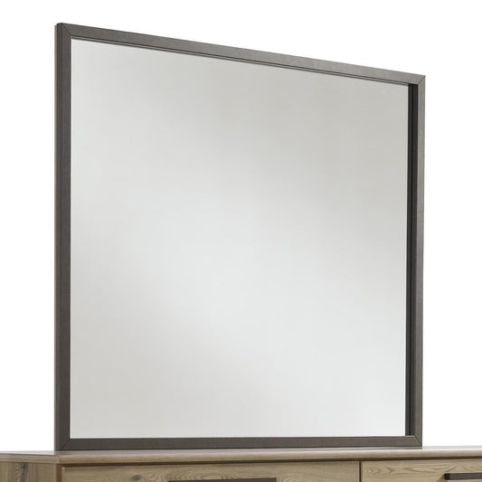 Bedroom Mirror with Faux Metal Frame