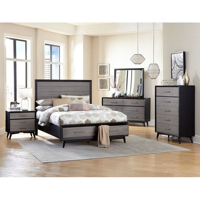 Contemporary Nightstand with 3-Drawers
