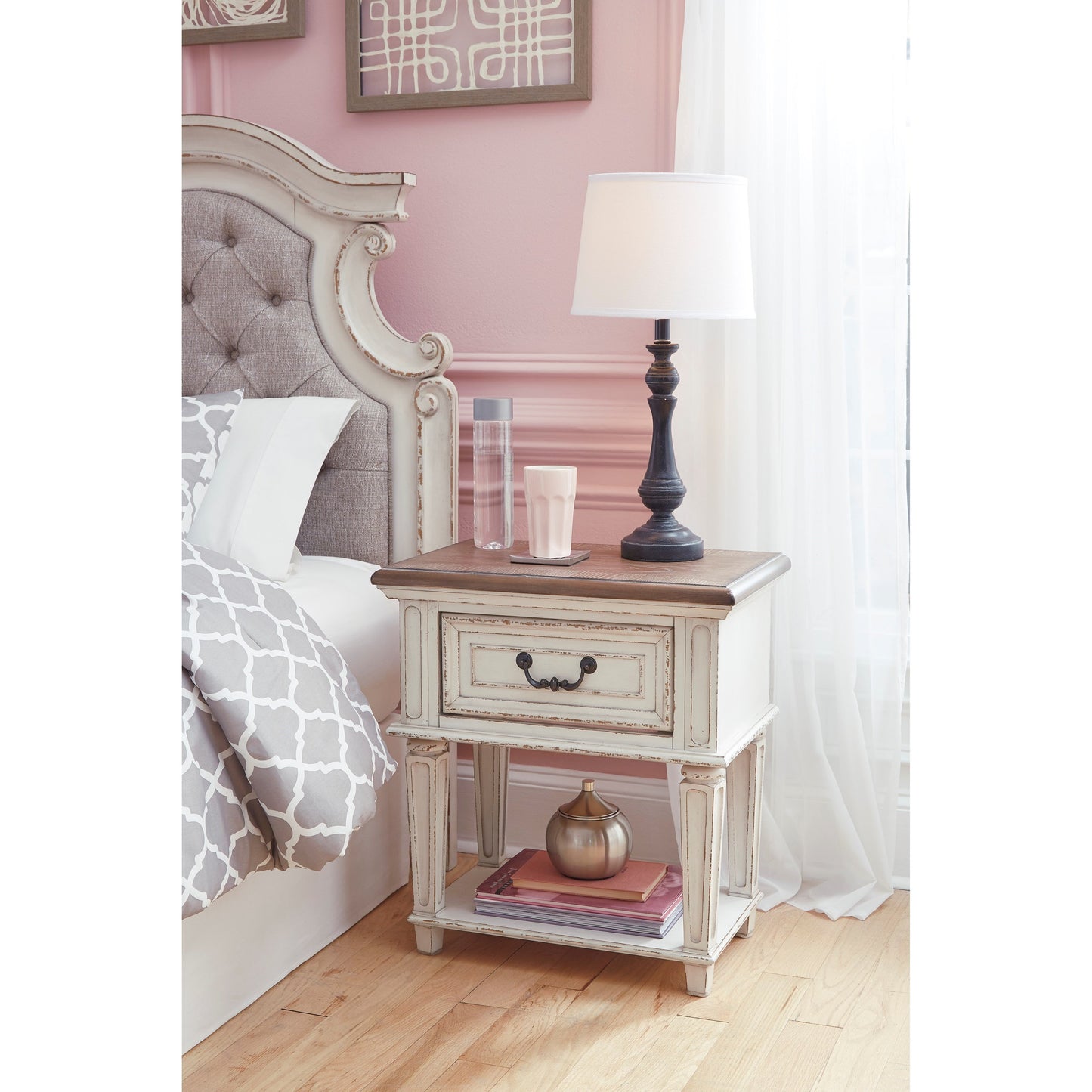 Two-Tone 1-Drawer Nightstand