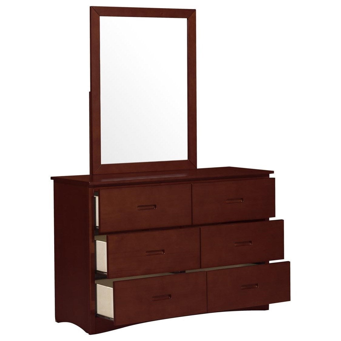 Casual Dresser and Mirror Set