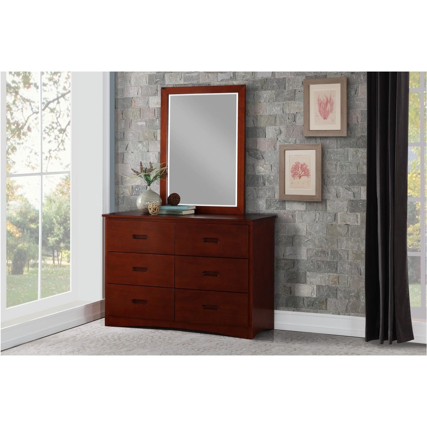 Casual Dresser and Mirror Set