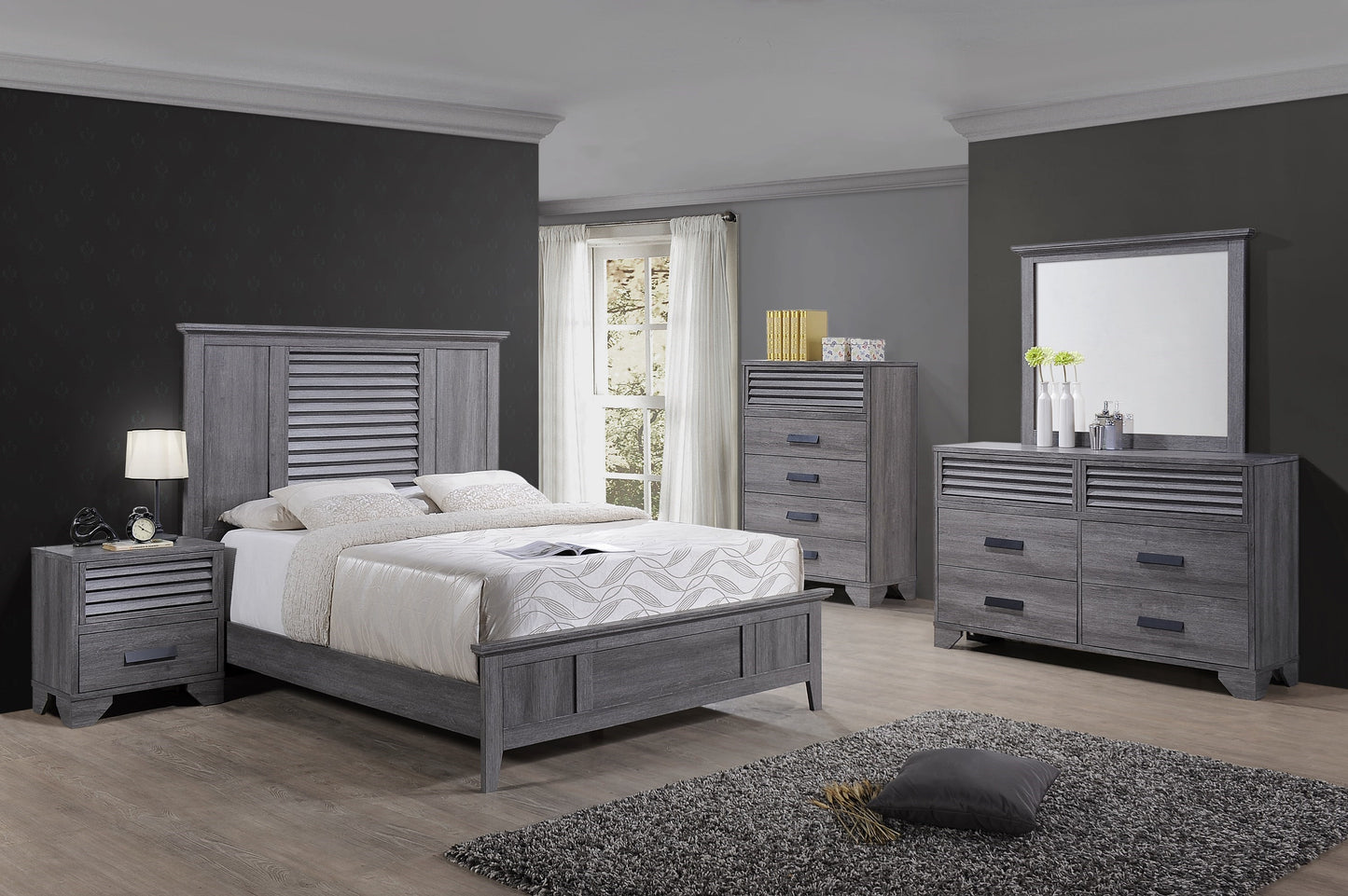Casual Weathered Gray Mirror